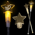 9" Amber Yellow Star Light-Up Cocktail Stirrers